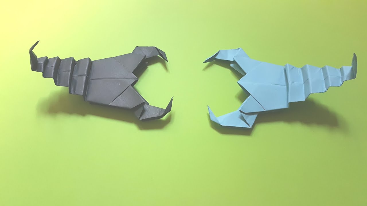 how to make a paper scorpion