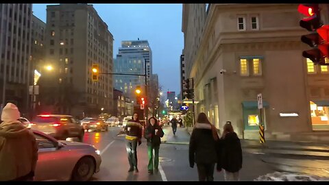 Montreal Downtown Midnight Walk Tour December 2022