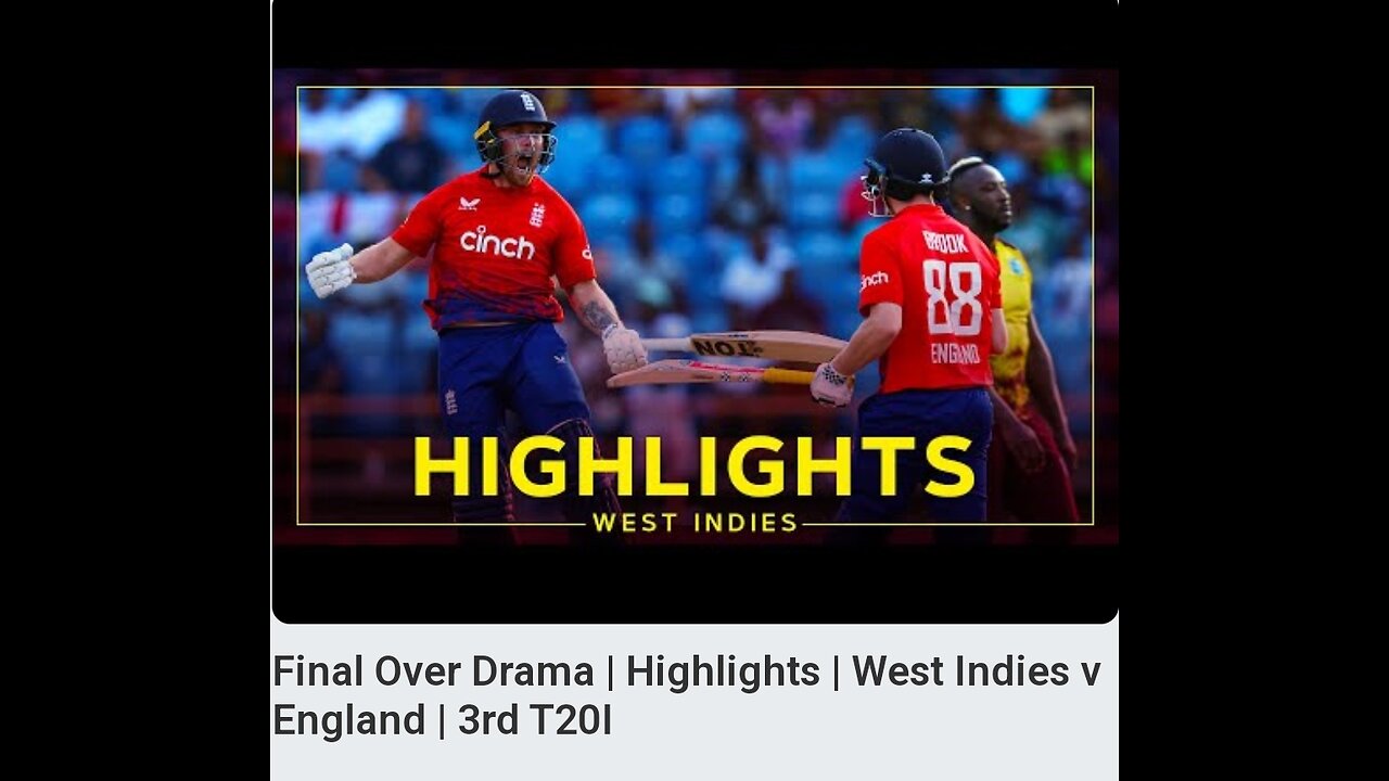 Final Over Drama...Windies Vs England