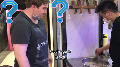 Foreigner Tries Fried Yogurt for the First Time, Thinks It’s Hot Food?