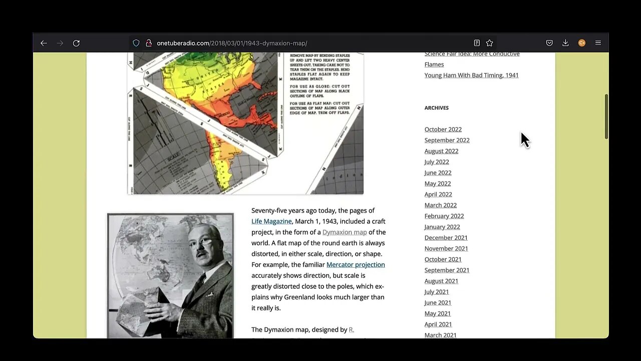 Dymaxion Map [not] in the News