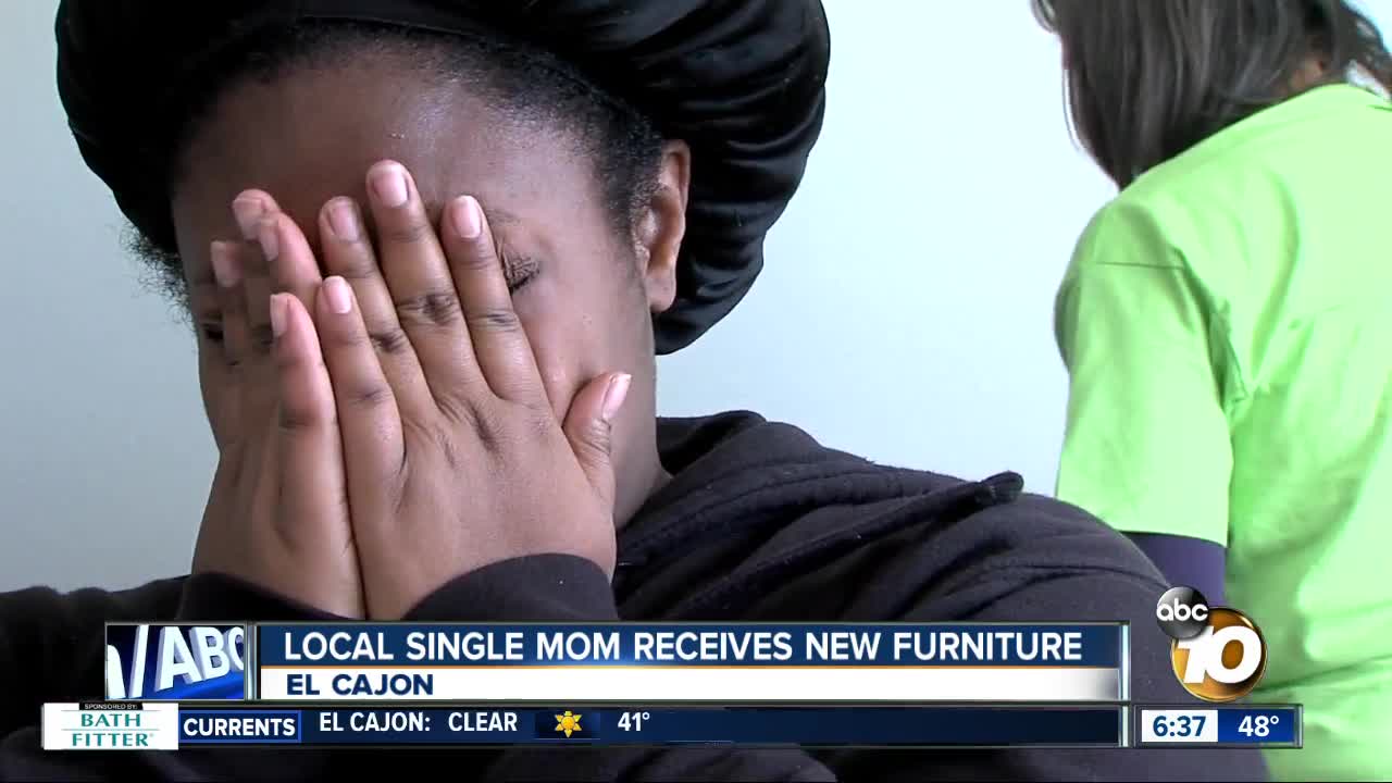 Local church helps single mom with new furniture, home goods