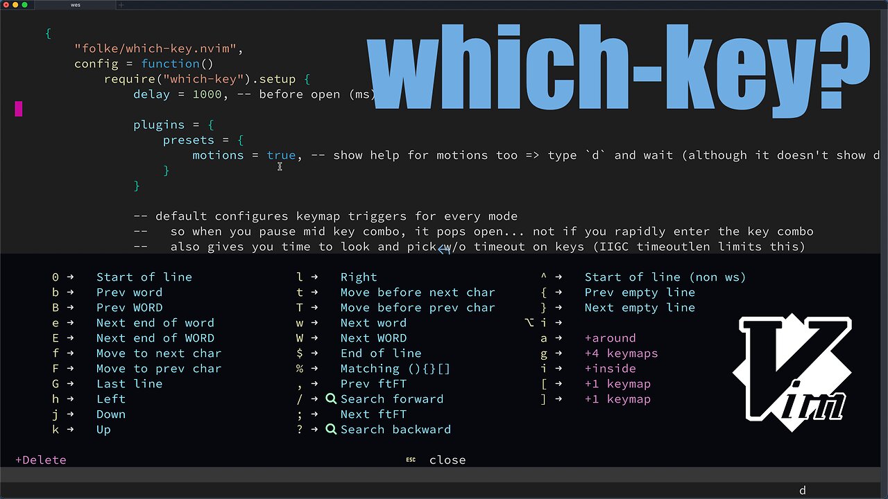 Show Relevant Key Bindings When You Get Stuck in Vim