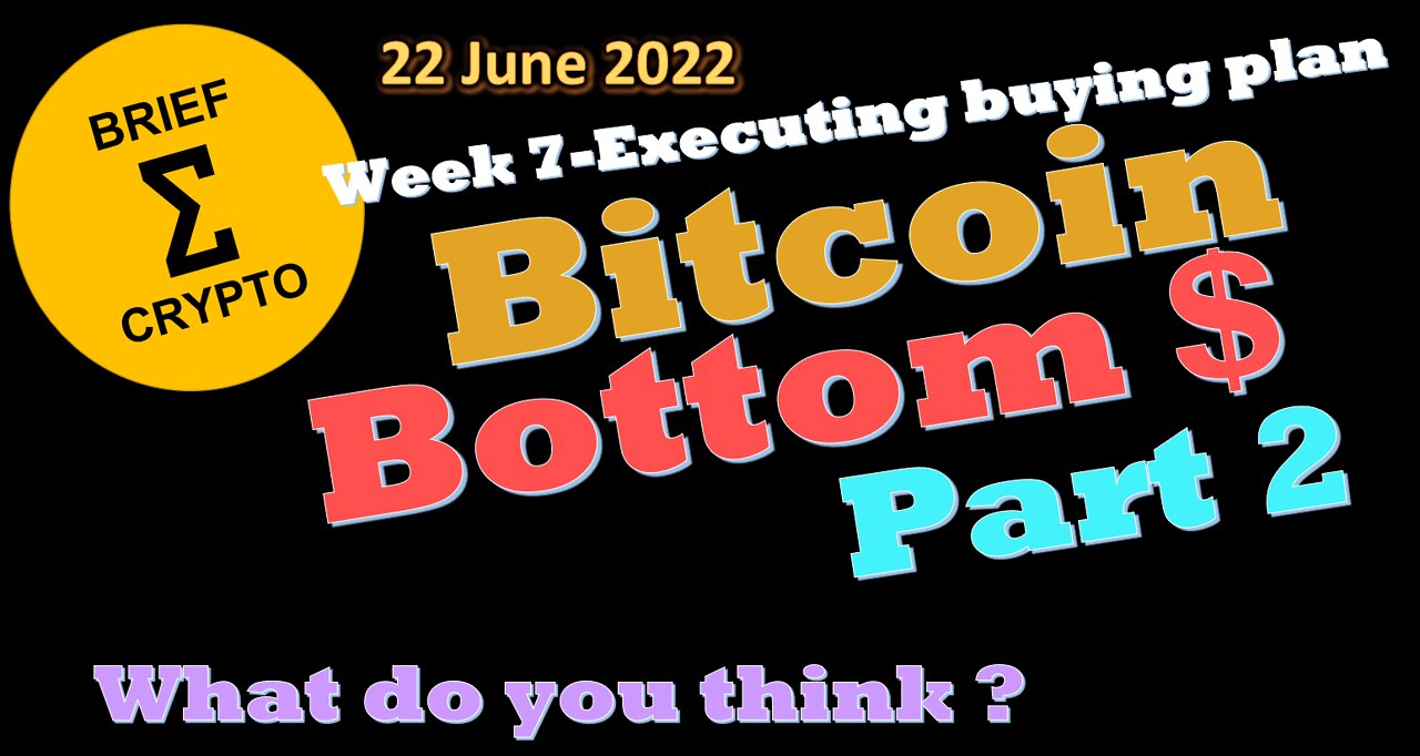 BriefCrypto Bitcoin BOTTOM $ - PART 2 - 22 June 2022