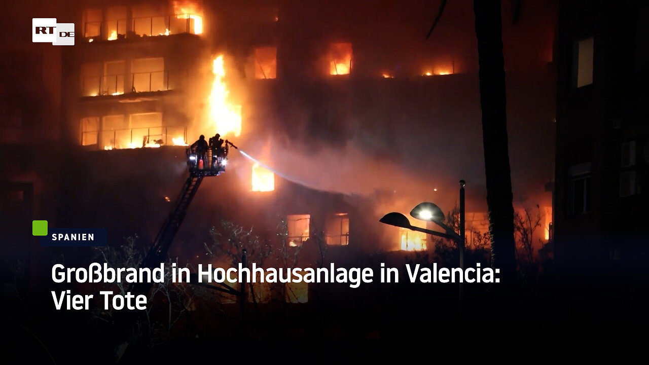 Großbrand in Hochhausanlage in Valencia: Vier Tote