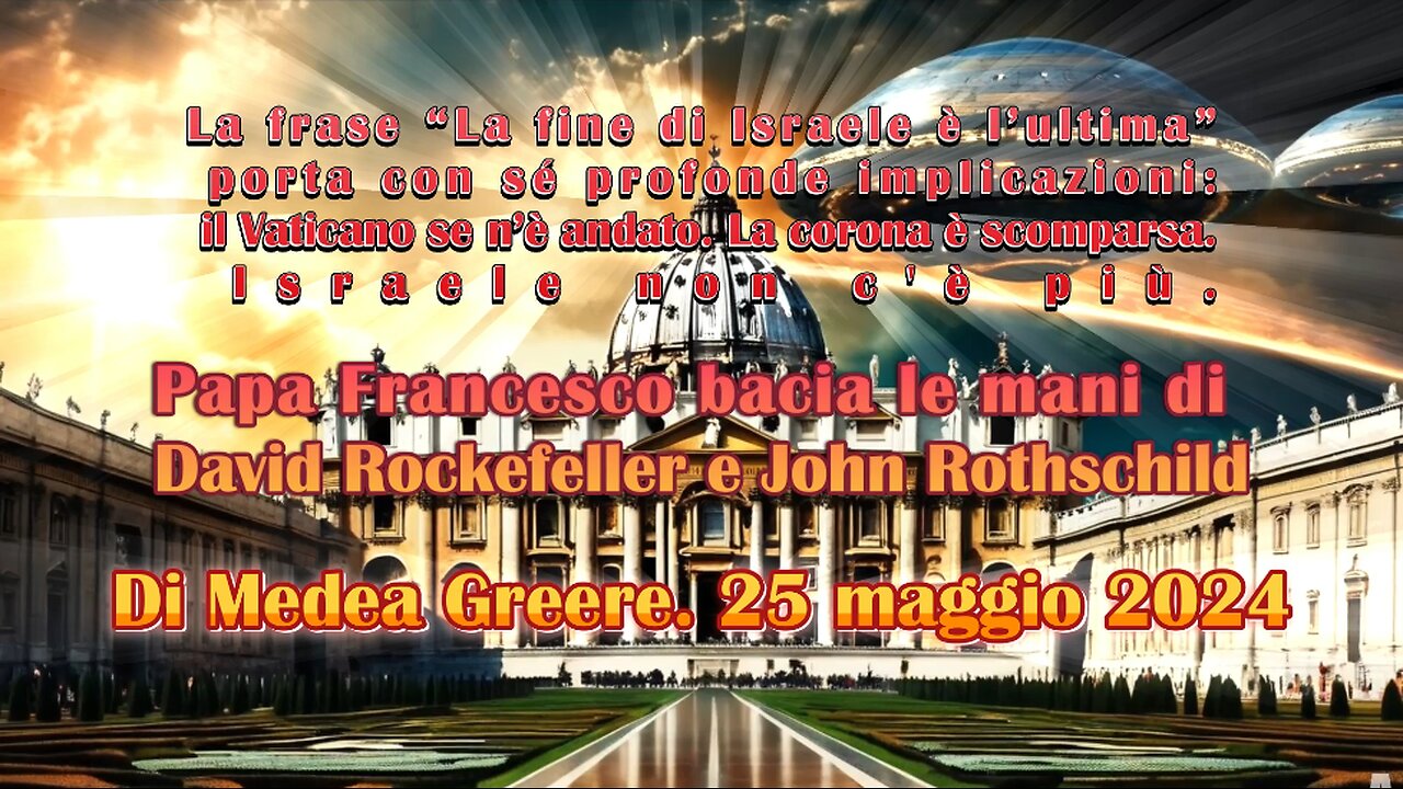 NEW 27/05/2024.Papa Francesco bacia le mani di David Rockefeller e John Rothschild