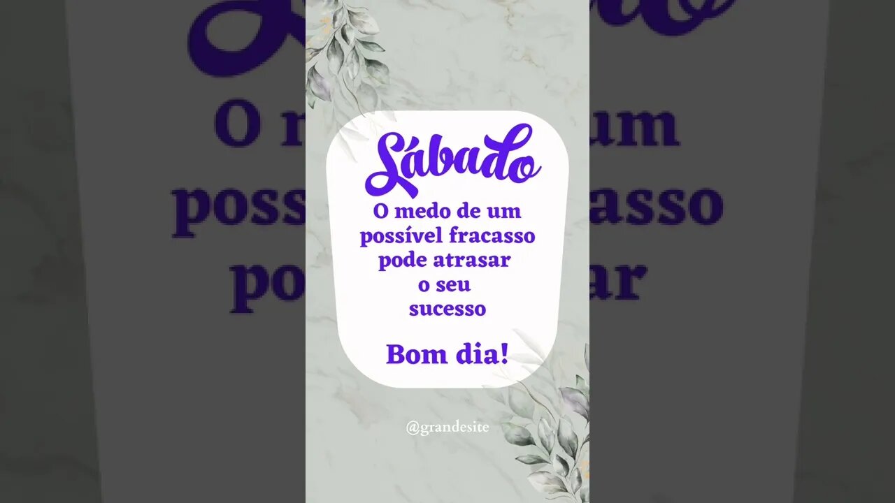 MENSAGEM DE BOM DIA.