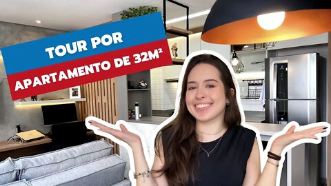 TOUR POR APARTAMENTO DE 32M² totalmente planejado 💙 | Inspiração e Dicas de Decoração