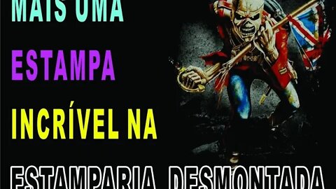 Simulado para serigrafia estampando com a estamparia desmontada