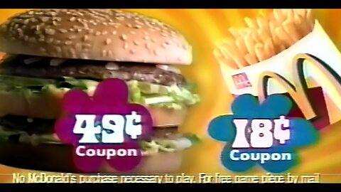 Get Back with Big Mac - McDonald's Coupons - Fast Food Commercial 1998