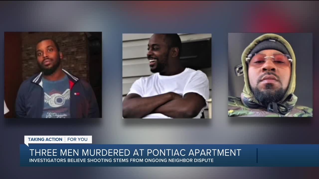 Suspect arrested after 3 killed, 1 injured in shooting at Pontiac apartment complex