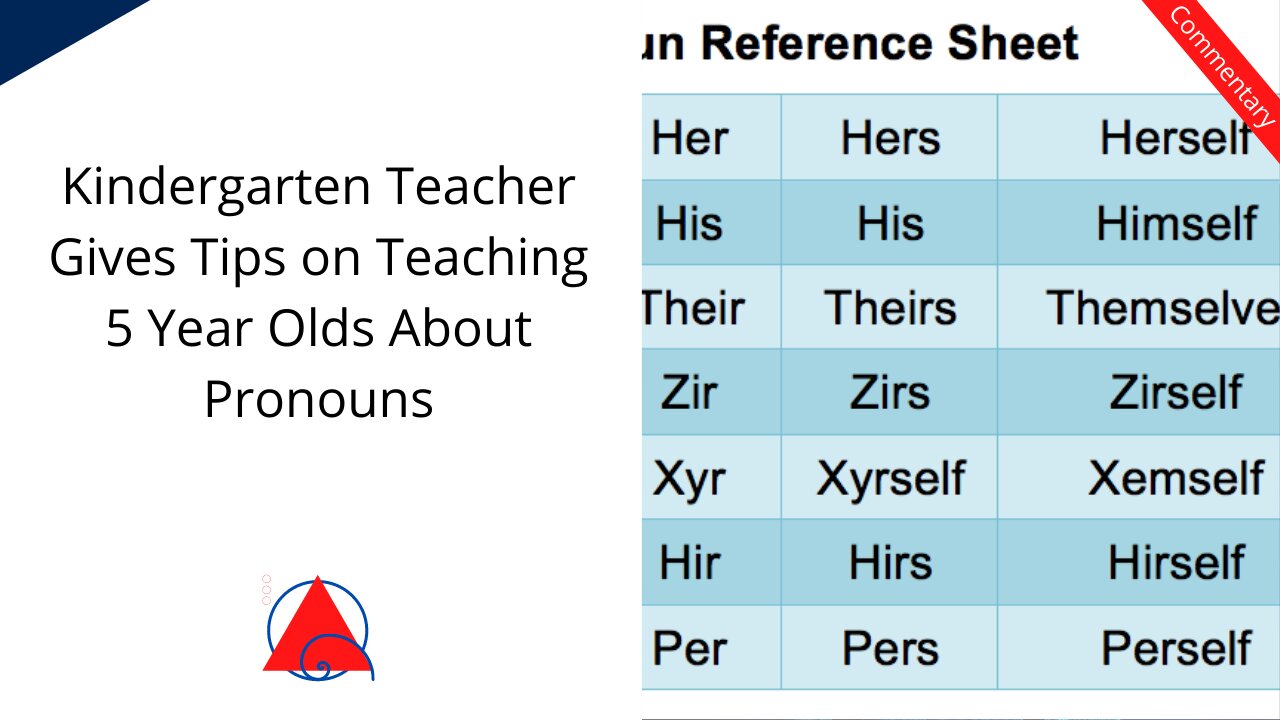 Teaching Kindergarteners About Pronouns... This is Why We Have the Legislation in Florida