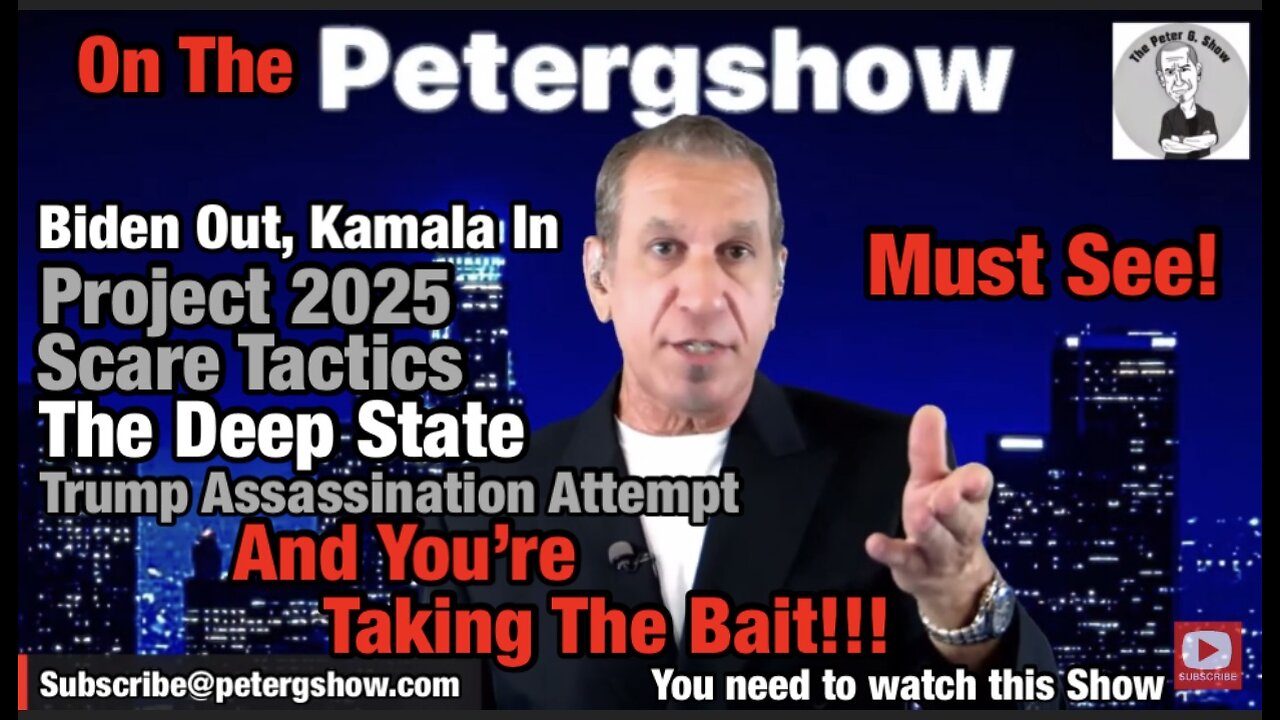 Biden Out, Kamala In. Project 2025, Trump Assassination. On The Peter G Show. July 24, 2024. #256