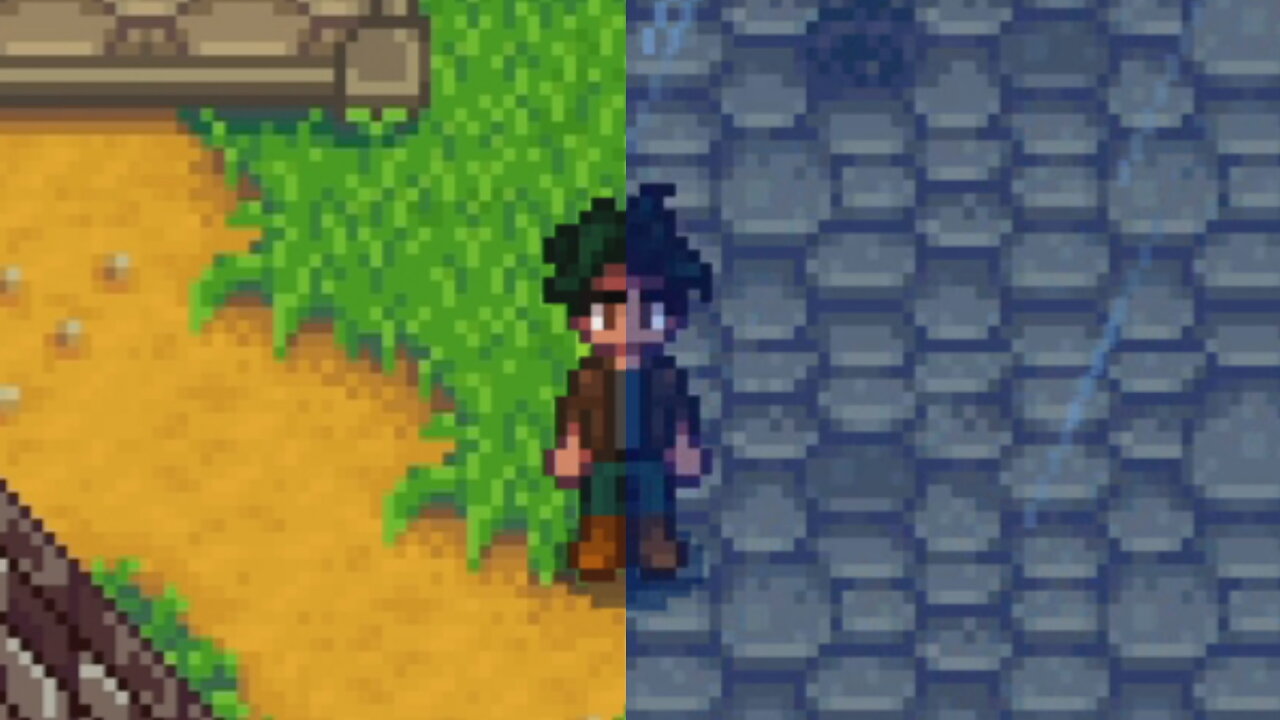 Stardew Valley - Pelican Town Location Sun & Rain Weather(Reupload)