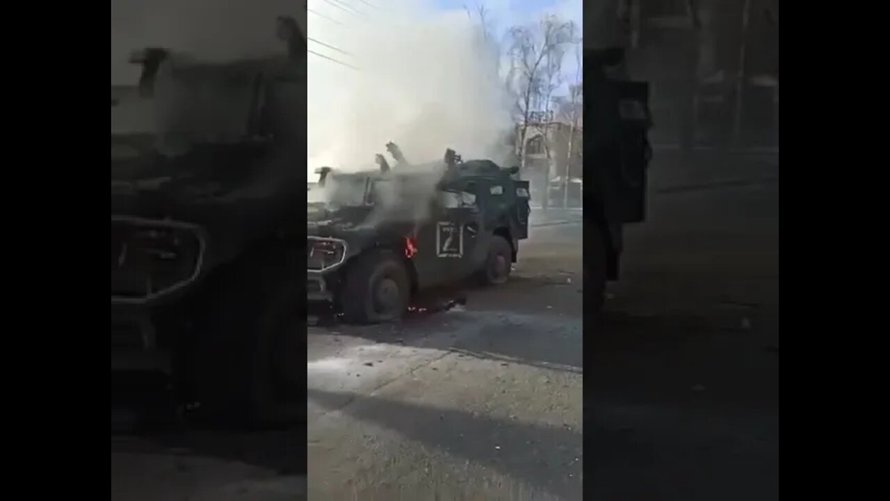 ★★★ Destroyed Russian military column in Kharkiv