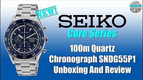 Blue Beast! | Seiko 100m Quartz Chronograph SNDG55P1 Unbox & Review