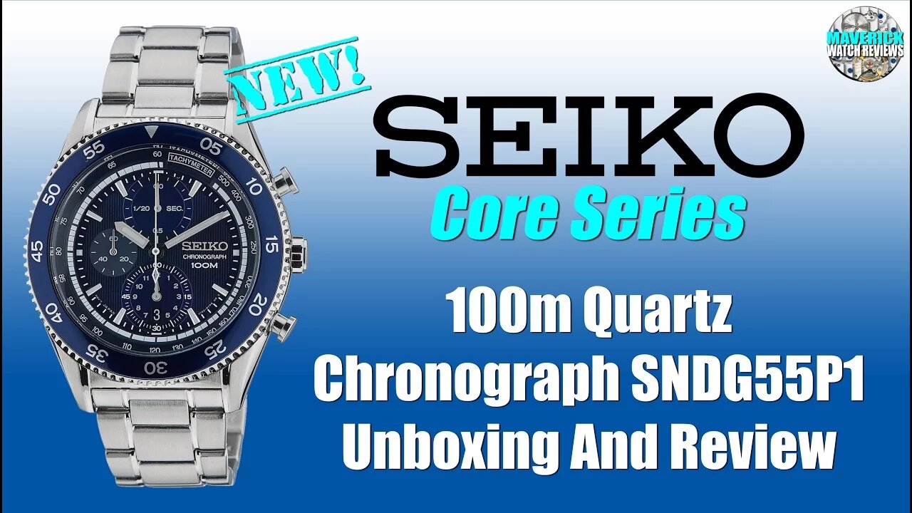 Blue Beast! | Seiko 100m Quartz Chronograph SNDG55P1 Unbox & Review