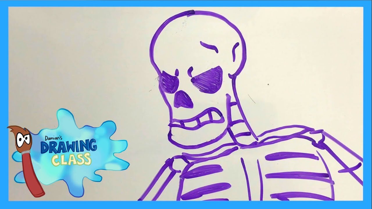 SKELETON + PUMPKIN | Damian's Drawing Class