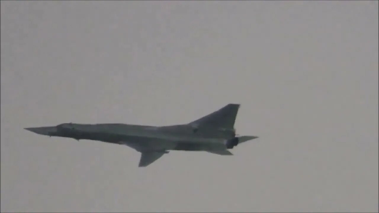 A Russian Tu-22M flying Over Kamaryn