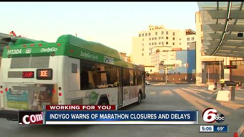 IndyGo service to be significantly disrupted for Monumental Marathon