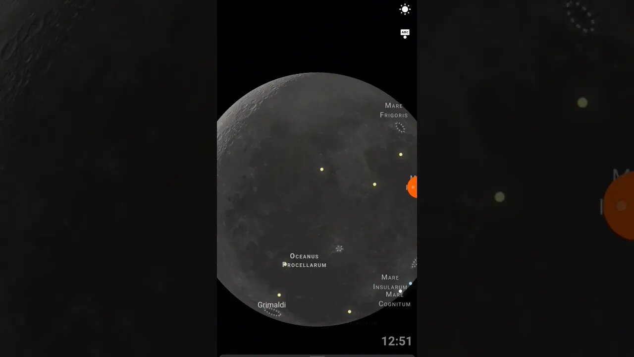 Observando a Lua com Stellarium