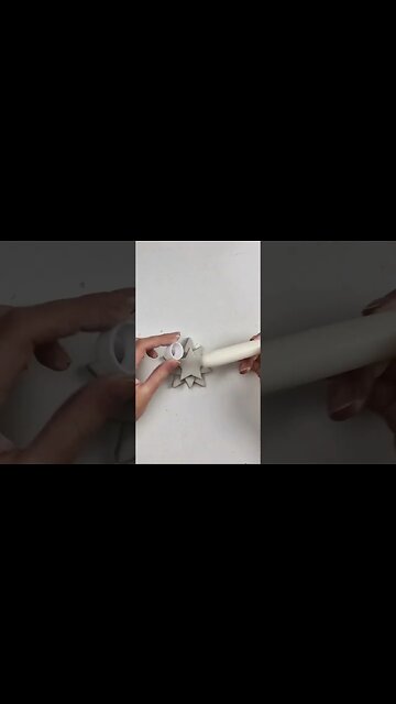 Air Dry Clay Candle Holder #shorts #diychristmas #christmasdecor #airdryclay #diydecor #diyclaydecor