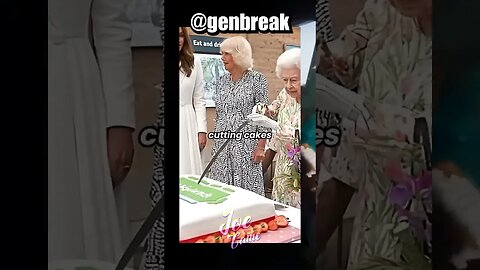 Queen Elizabeth Cuts Cakes With Swords!