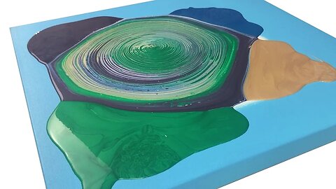 Straight tree ring pour w/ cloud and pearl cells (collaboration)