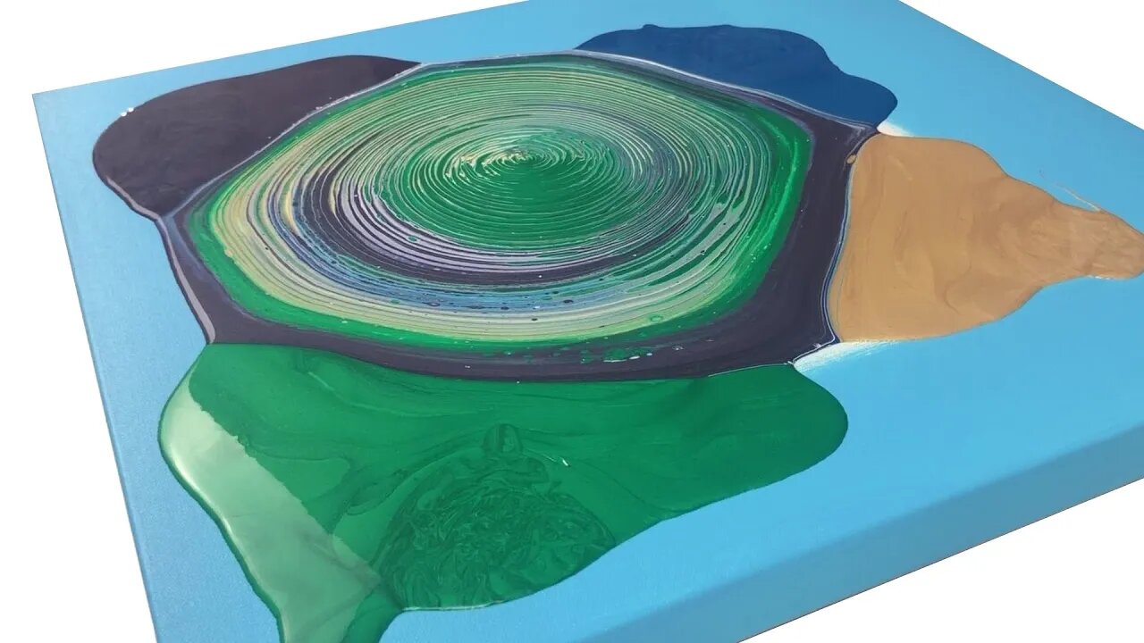 Straight tree ring pour w/ cloud and pearl cells (collaboration)