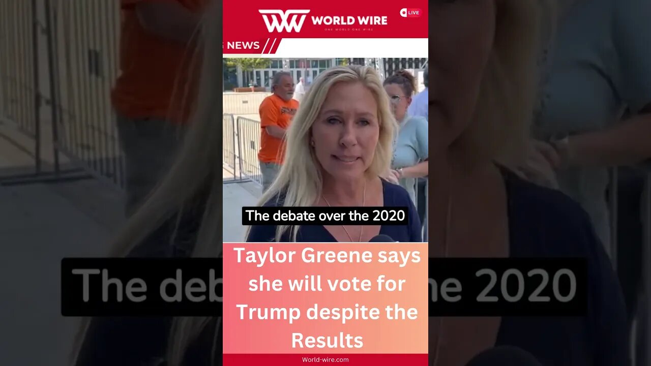 Taylor Greene Says She Will Vote For Trump Despite The Results-World-Wire #shorts