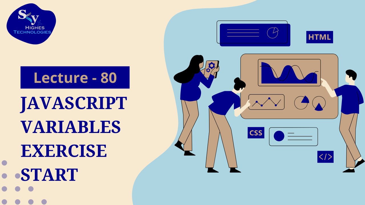 80. Javascript Variables Exercise Start | Skyhighes | Web Development