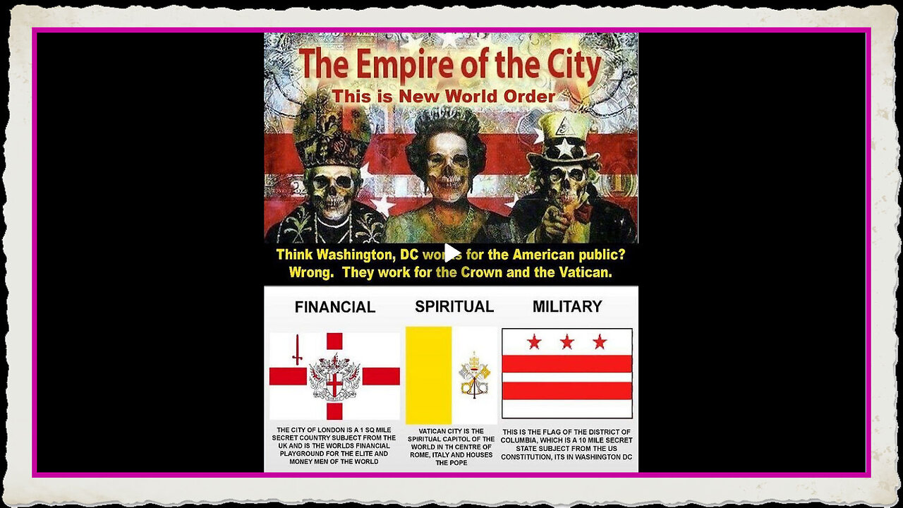 ️🇺🇸 The U.S is a Corporation The Empire of the 3 City States. Freemasonry, Secret Societies