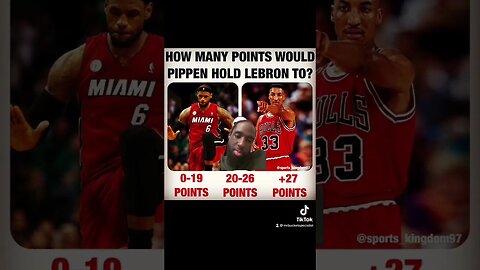 How many points would pippen hold lebron to ? #sports #nba #fypシ #basketball #tiktok