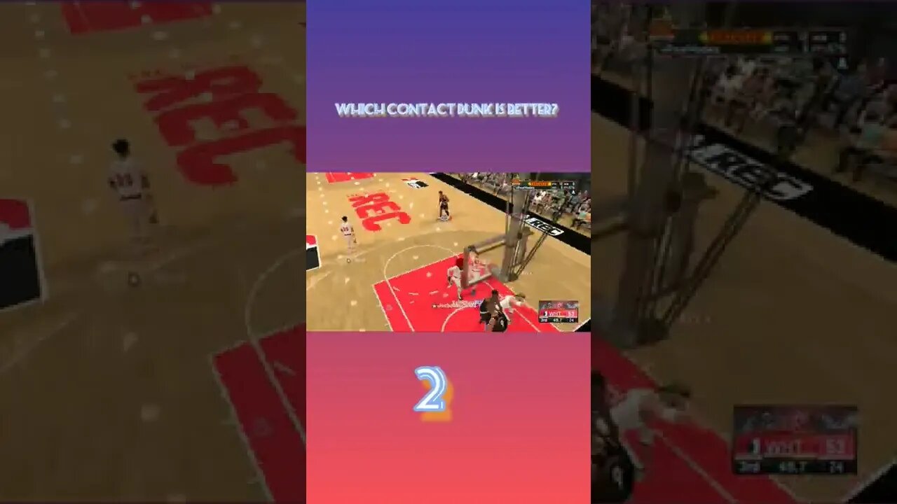 Which Contact Dunk Was Better????? #shorts #2k #nba #basketball