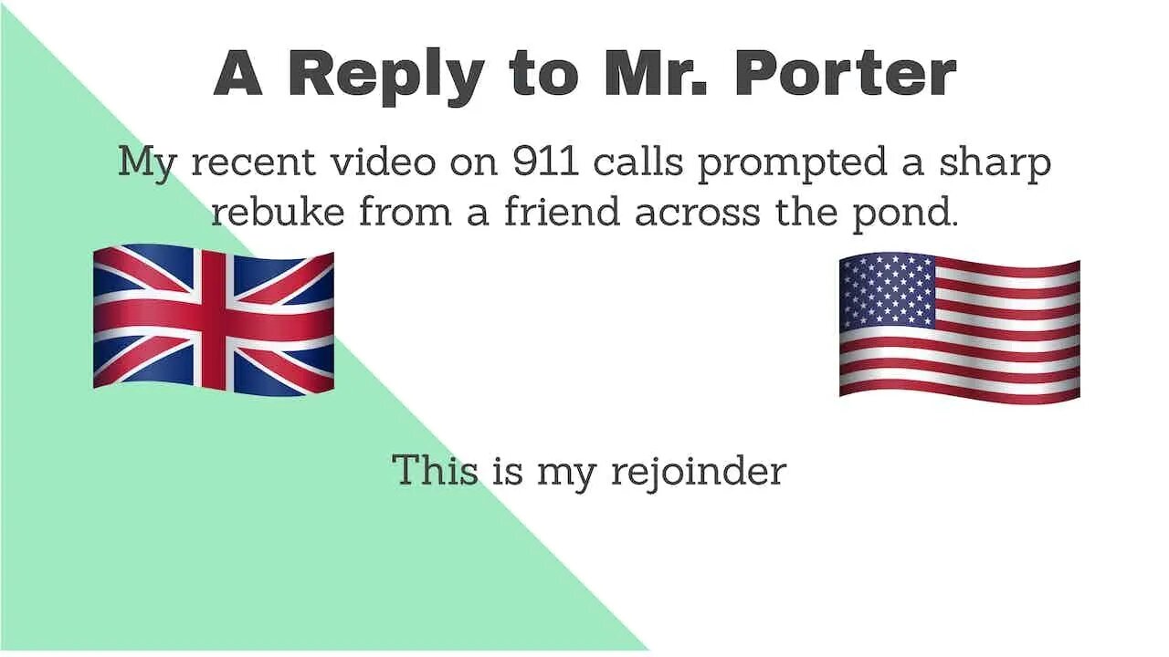I Have Been Rebuked from Merry Old England!
