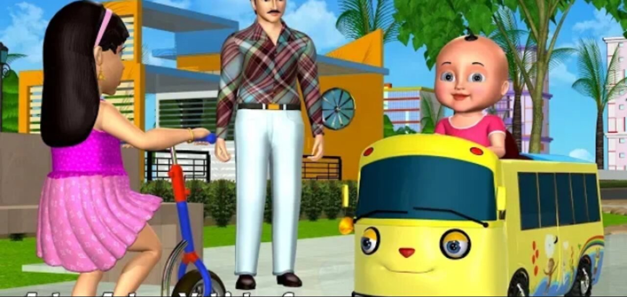 Johny Johny Yes Papa Nursery Rhyme | Part 6 - 3D Vehicles Rhymes & Songs for Children
