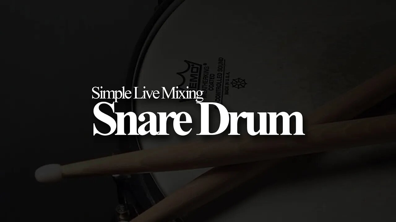 Simple Live Snare Mixing Techniques | Mixing Part 2