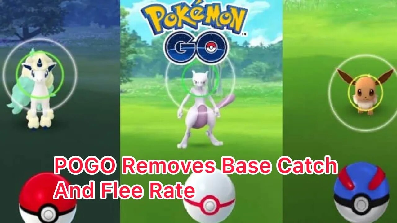 Pokemon Go Removes Base Catch Rate and Base Flee Rate, Color of Catch Circle Hidden