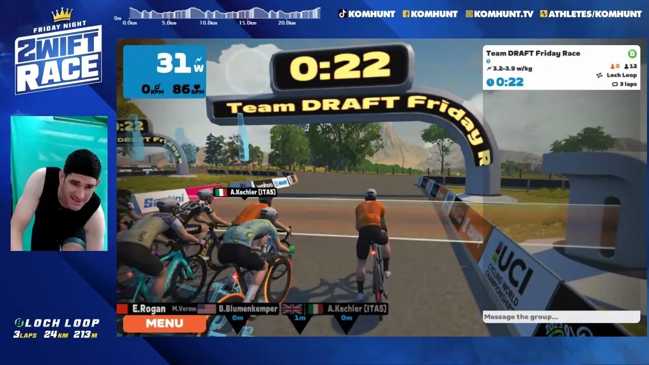 My First Zwift Race on LOCH LOOP in Scotland // 3 Laps 24km