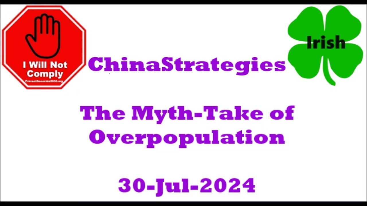 Myth of Overpopulation A Handful of Psychopaths Think the World is Overpopulated 28-Jul-2024