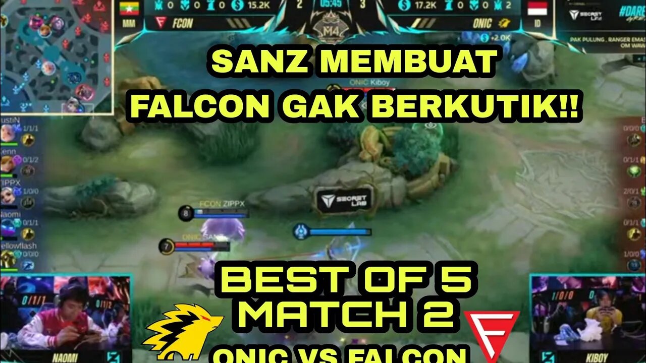 ONIC VS FALCON MATCH 2 | KADITA SANZ MEMBUAT ATLAS FALCON GAGAL ULTI‼️M4 MOBILE LEGENDS BANG-BANG