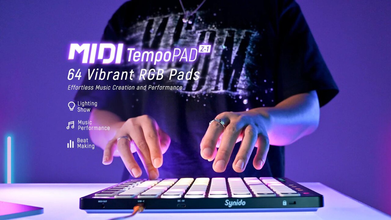 TempoPAD Z-1 FIRST LOOK MIDI Controller 64 Pads Beat Maker DJ | Novation Launchpad Alternative