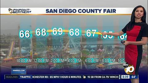 10News Pinpoint Weather for Sun. June 23, 2018