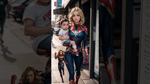 Superhero and her baby #avengers #marvel #ai #shorts