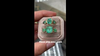 Emerald and diamond three stone rings styles 2022