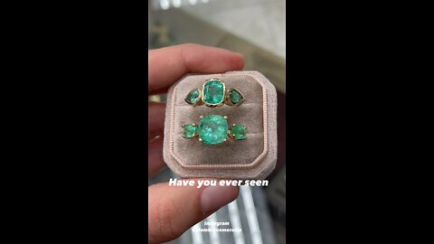 Emerald and diamond three stone rings styles 2022