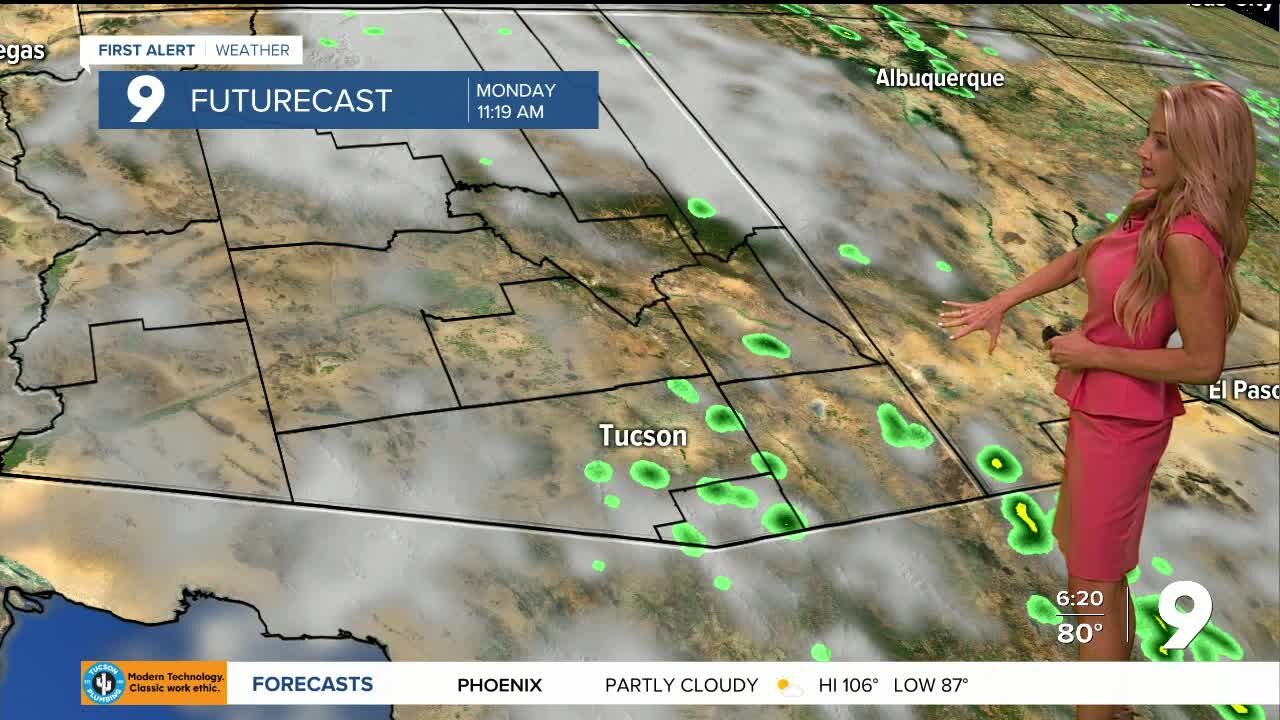 Storm chances diminishing through the week