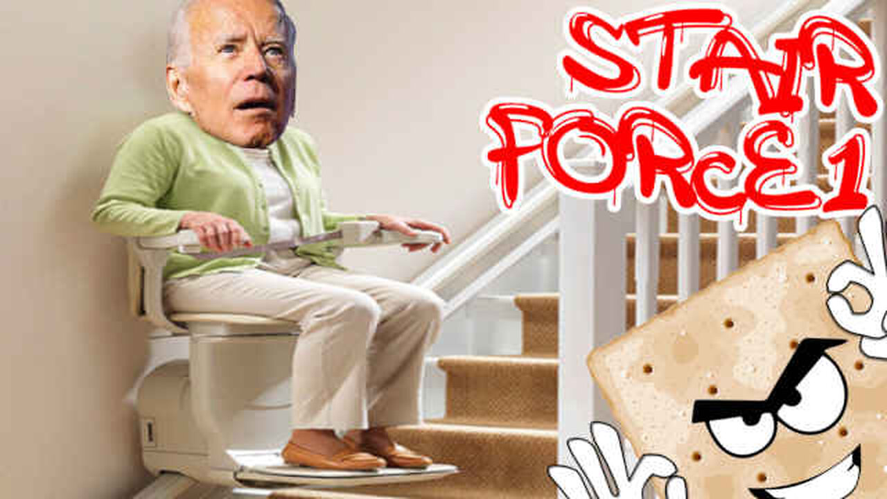 Old Man Biden Needs Shorter Staircase on Airforce 1 In Case He Falls Again