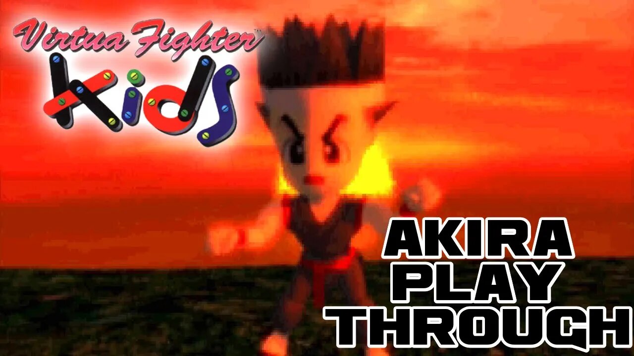 Virtua Fighter Kids - Akira Playthrough - Sega Saturn 😎Benjamillion