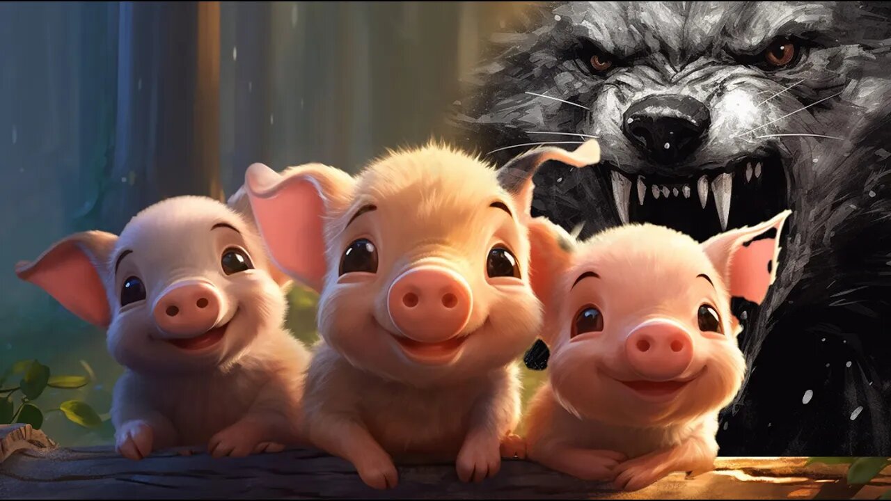 Nostalgic Animation - 3 pigs and wolf